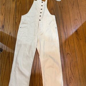 Anthropologie Cream Women's Overalls